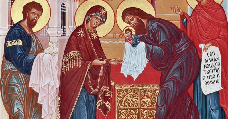 15 февраля – Сретение Господа Бога и Спаса нашего Иисуса Христа