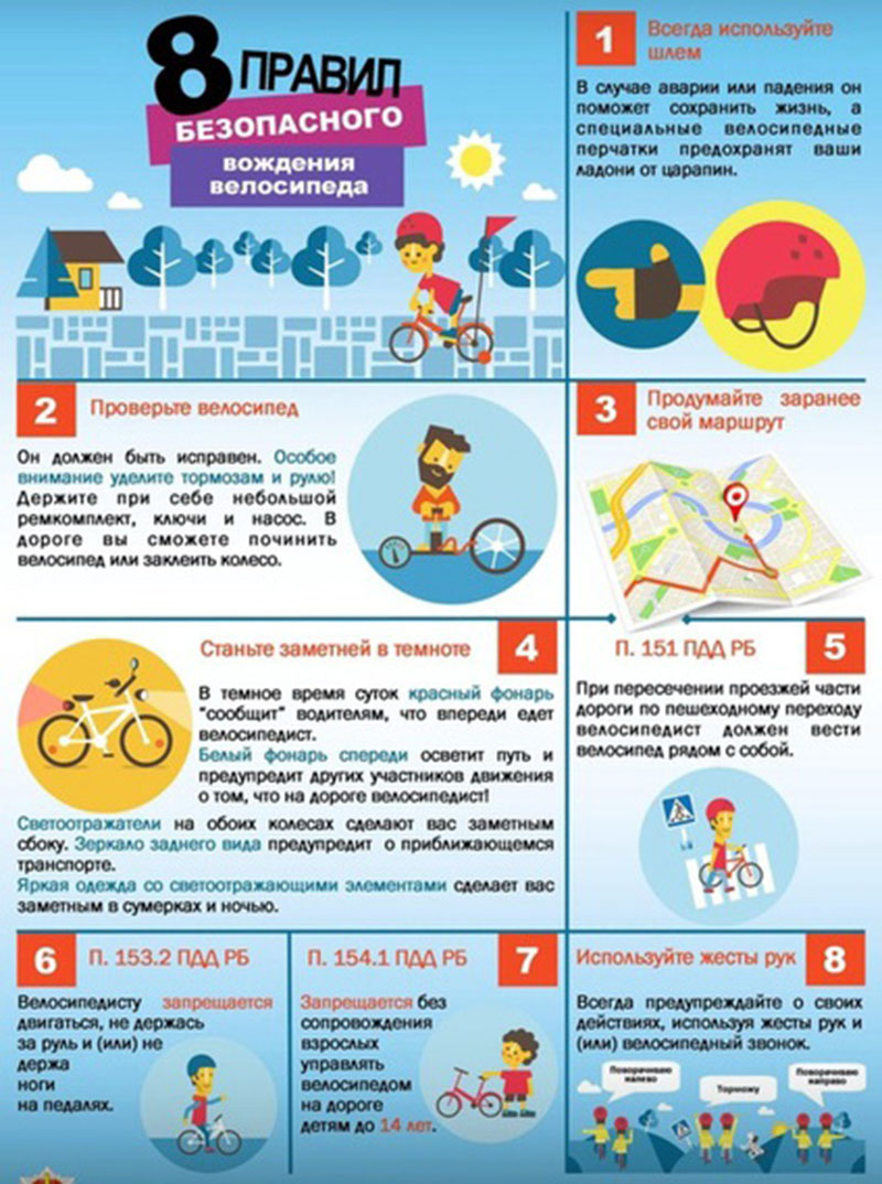 Внимание! В Рогачевском районе с 12 по 19 июня 2020 года пройдет профилактическое мероприятие «Юный велосипедист»