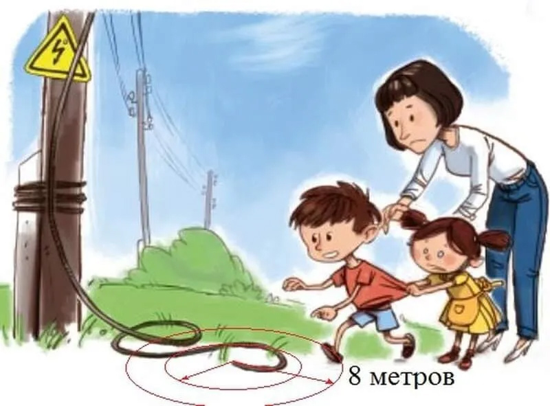Внимание! Правила безопасного поведения при обрыве проводов линии электропередачи