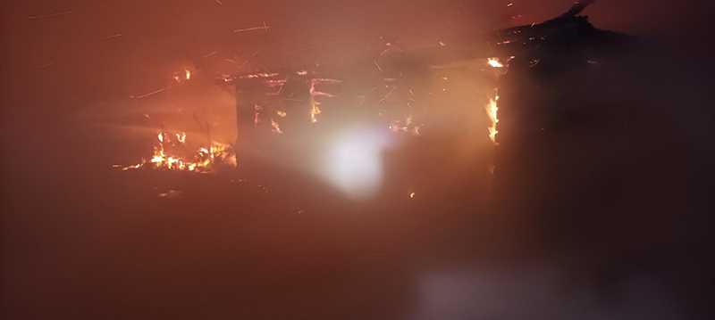 Рогачевский район. Сгорели дом и хозпостройки
