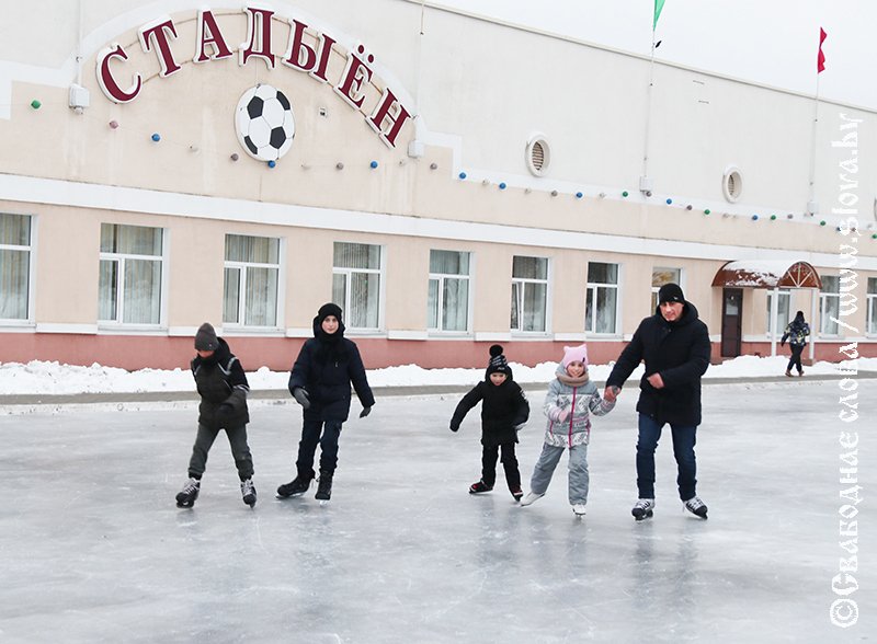 Рогачевцы вышли на лед!